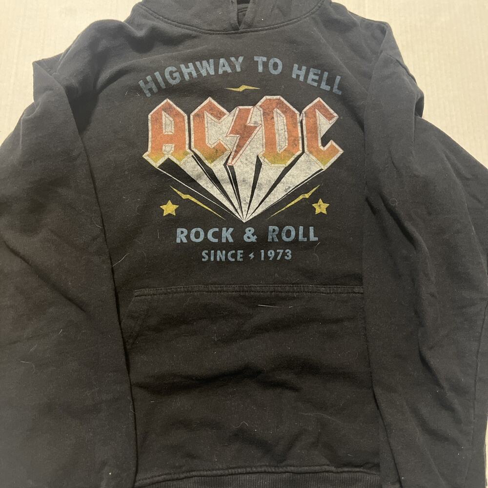 AC/DC Hoodie Men's Size Medium DC Logo Rock Hooded Sweatshirt Unisex Rock - Picture 1 of 6